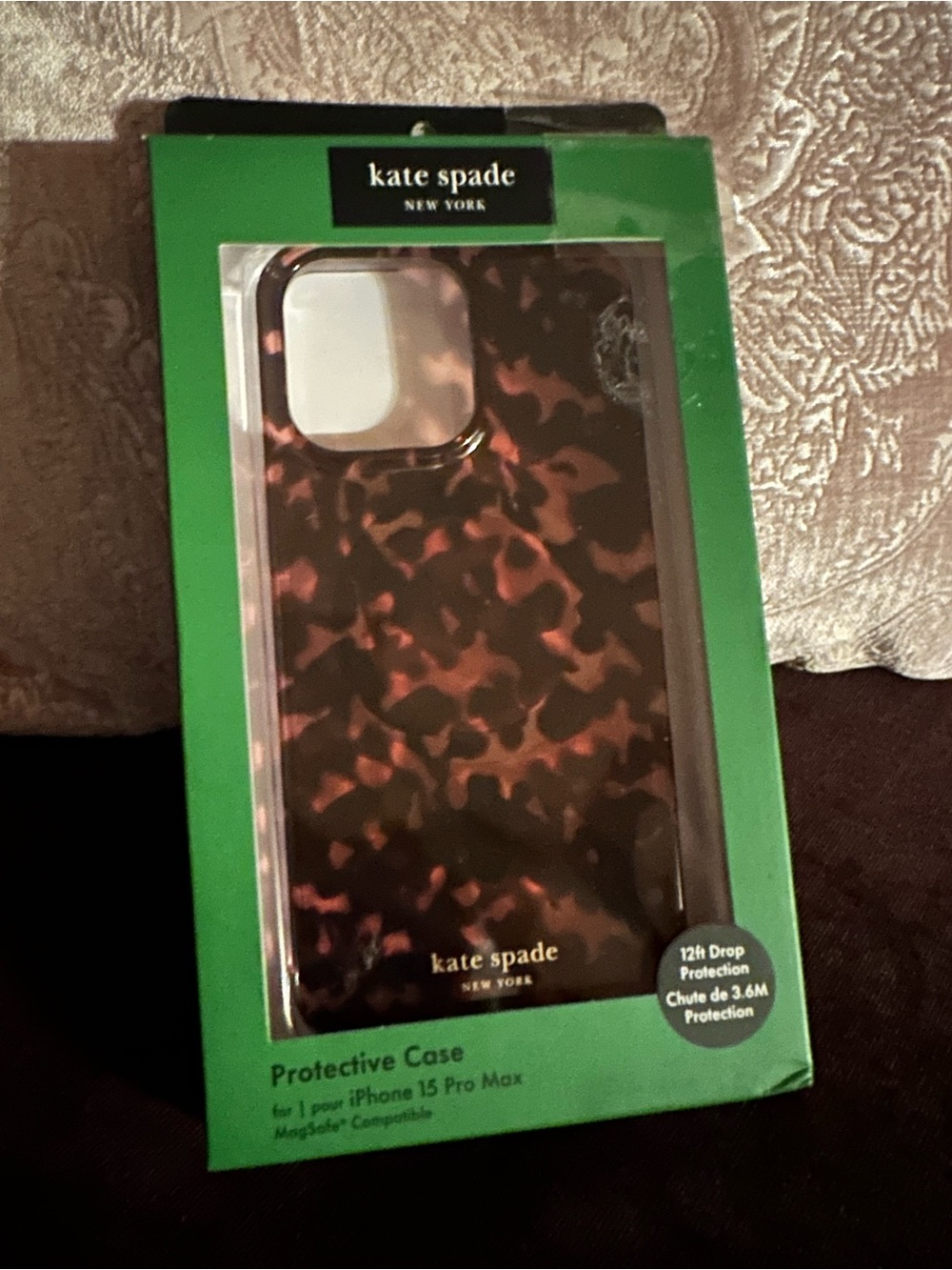 kate spade Brown Tortoiseshell iPhone 15 Pro Max Case